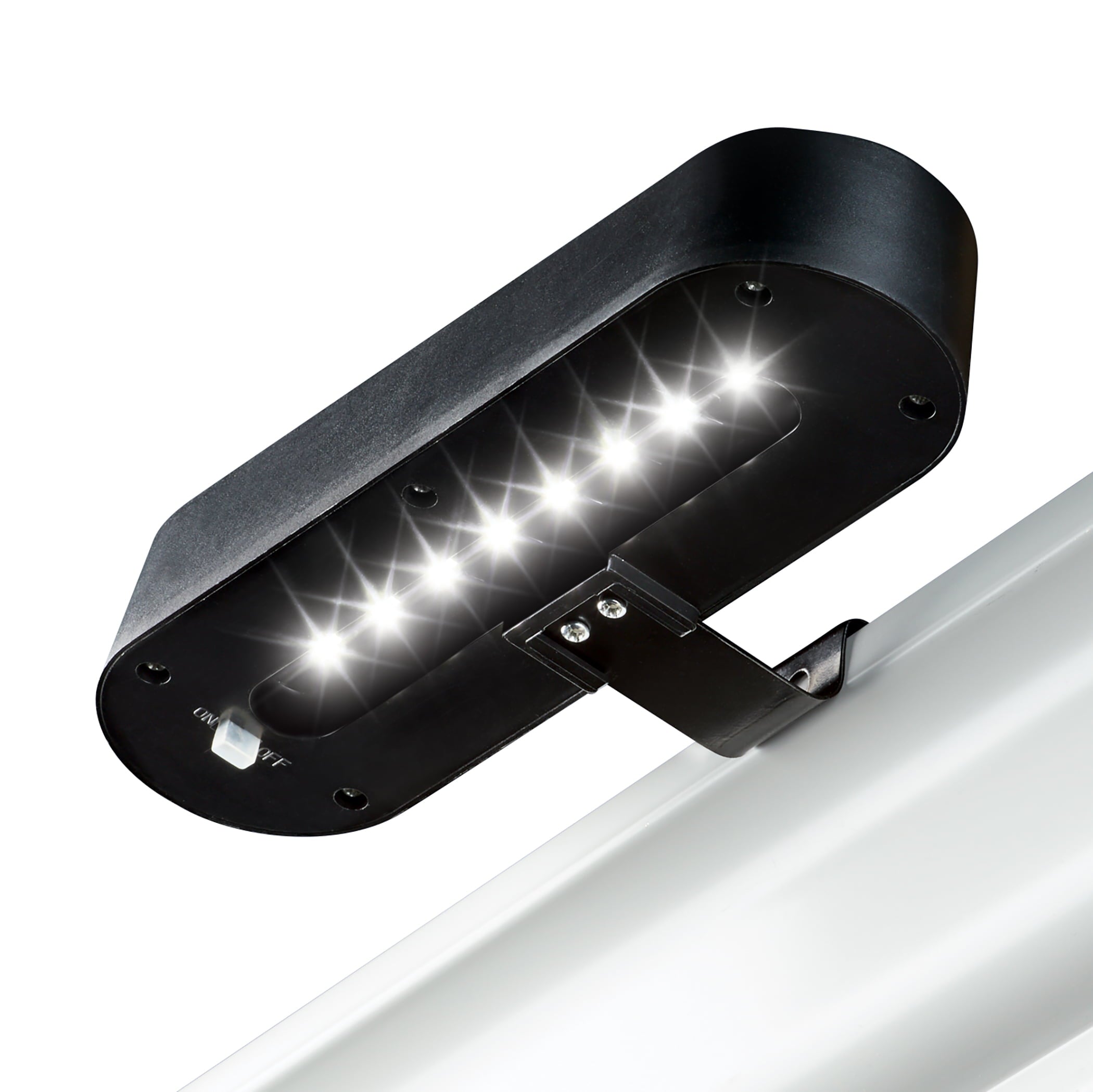 Collections Etc Black Solar Powered LED Lighted Gutter Light