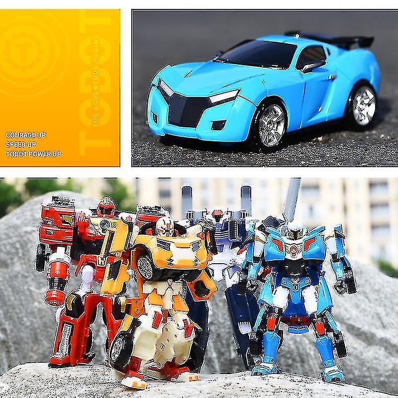 Deformation Robot Toy Animation Cartoon Brother Deformation Car Action Doll Cart Children's Gift d