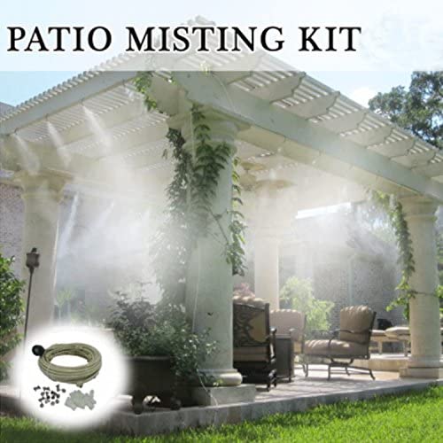 Patio Misting Kit - Pre- Assembled Misting System - Cools temperatures by up to 30 degrees - 36 Ft - 8 Nozzle System