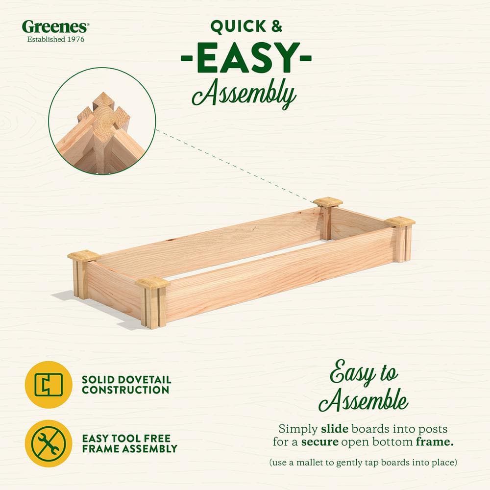 Greenes Fence 16 in. x 4 ft. x 5.5 in. Premium Cedar Raised Garden Bed RC16486P