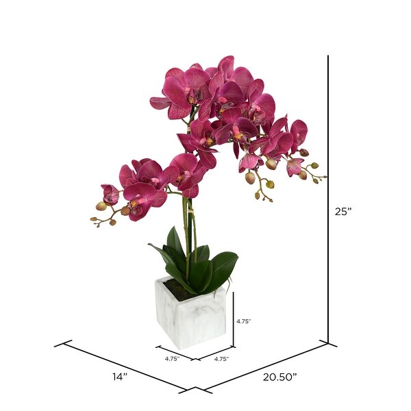 Vickerman 25 Artificial Plum Phalaenopsis Plant