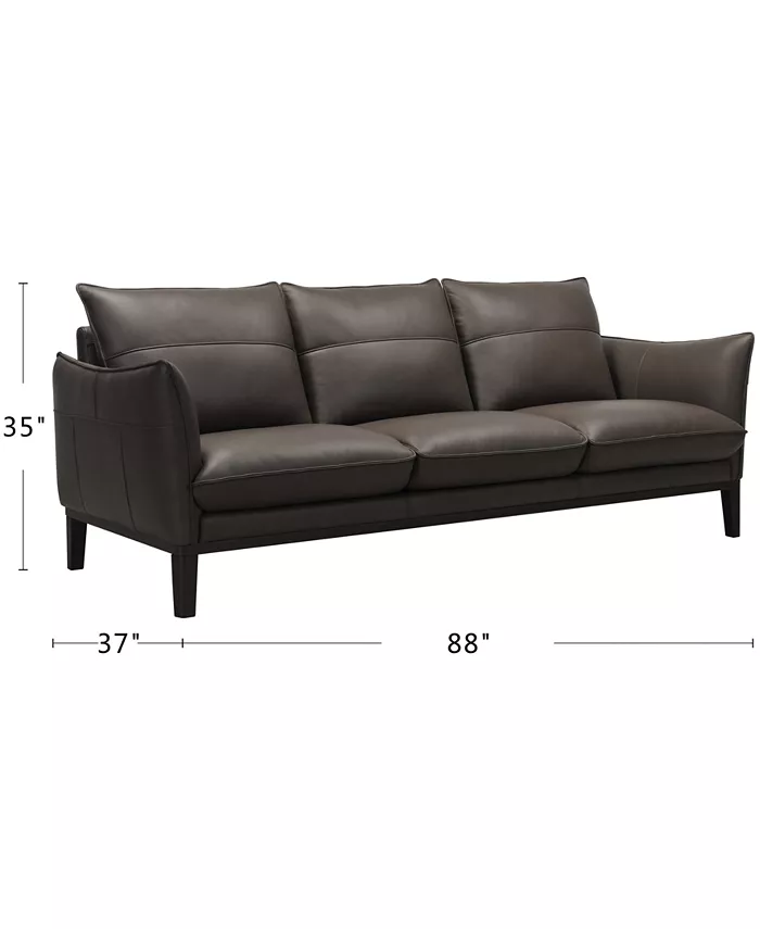 Furniture CLOSEOUT! Chanute 88 Leather Sofa