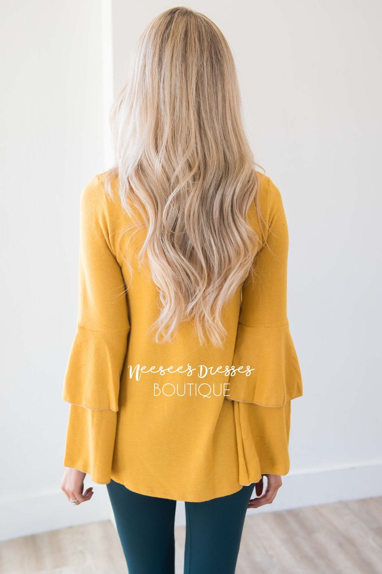 Romantic Flounce Sleeve Sweater