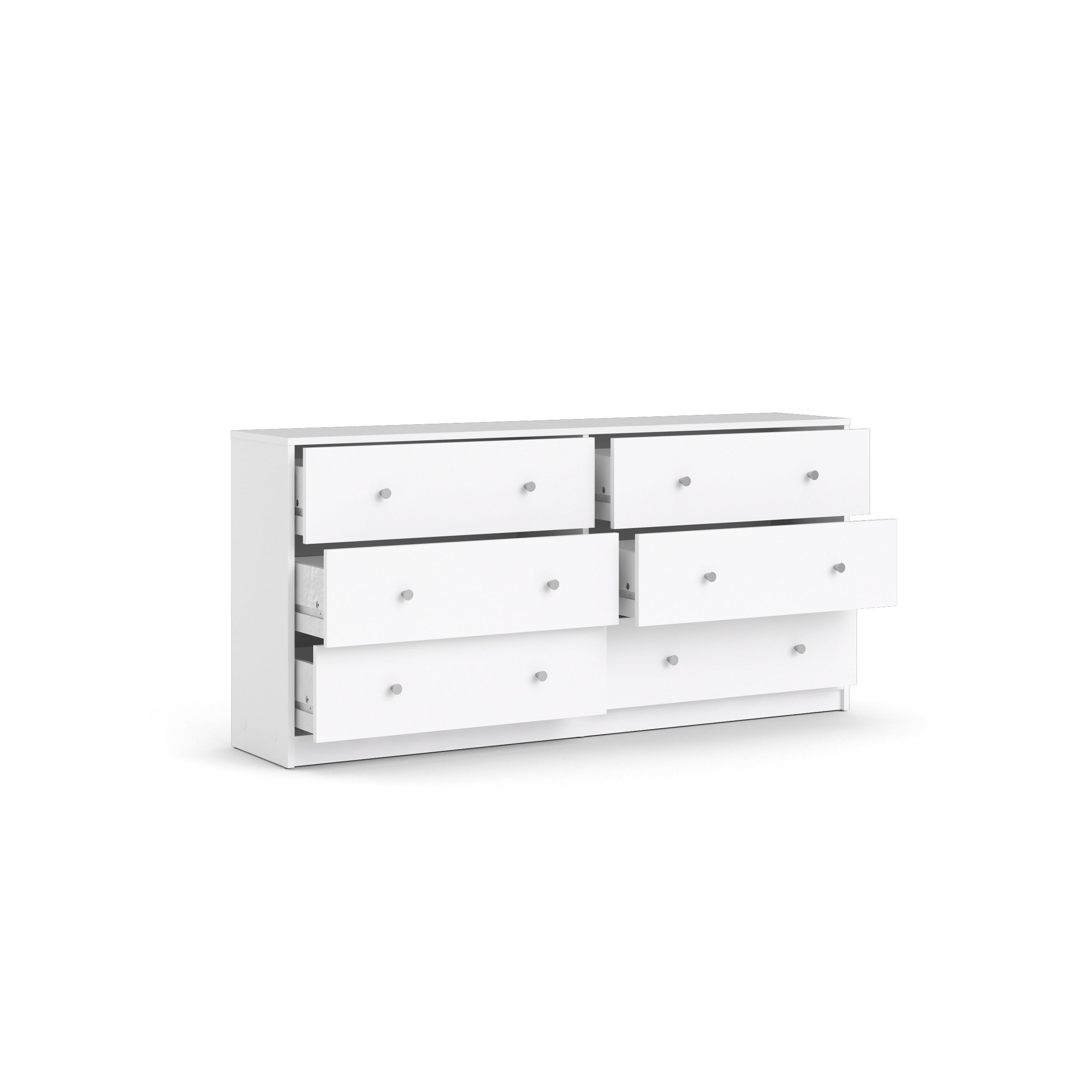 Studio 6 Drawer Double Dresser, White