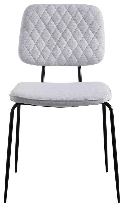 Contemporary Diamond Stitch Back Side Chair   Midcentury   Dining Chairs   by BisonOffice  Houzz