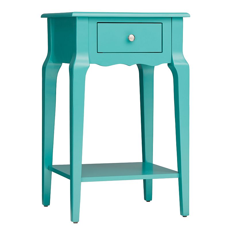 HomeVance Isabella 1-Drawer Scalloped Nightstand