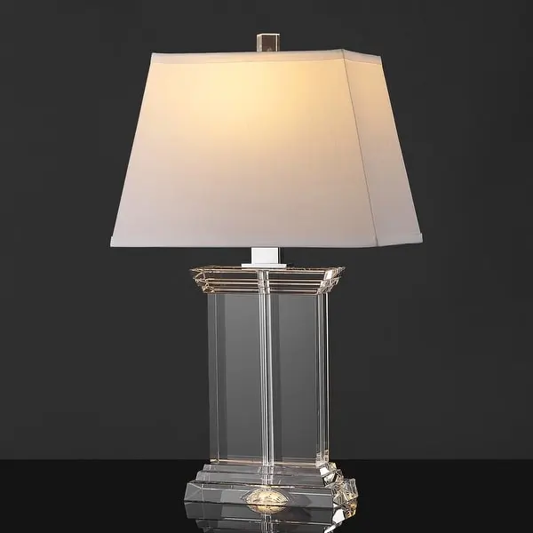 SAFAVIEH Couture Lighting 24-inch Schmidt Crystal Table Lamp - 14 IN W x 10 IN D x 24 IN H