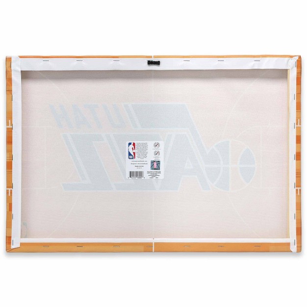 Nba Utah Jazz Court Canvas Wall Sign