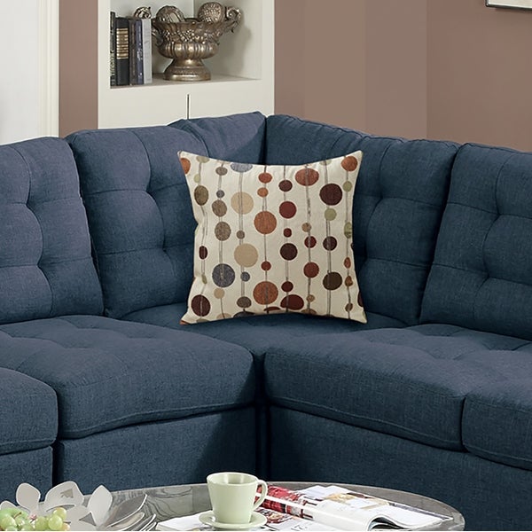 4 Piece Sectional Sofa with Pillows