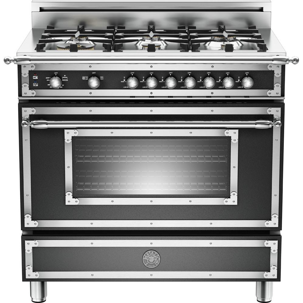 Bertazzoni 36-inch Freestanding Gas Range with Convection Technology HER36 6 GAS NE