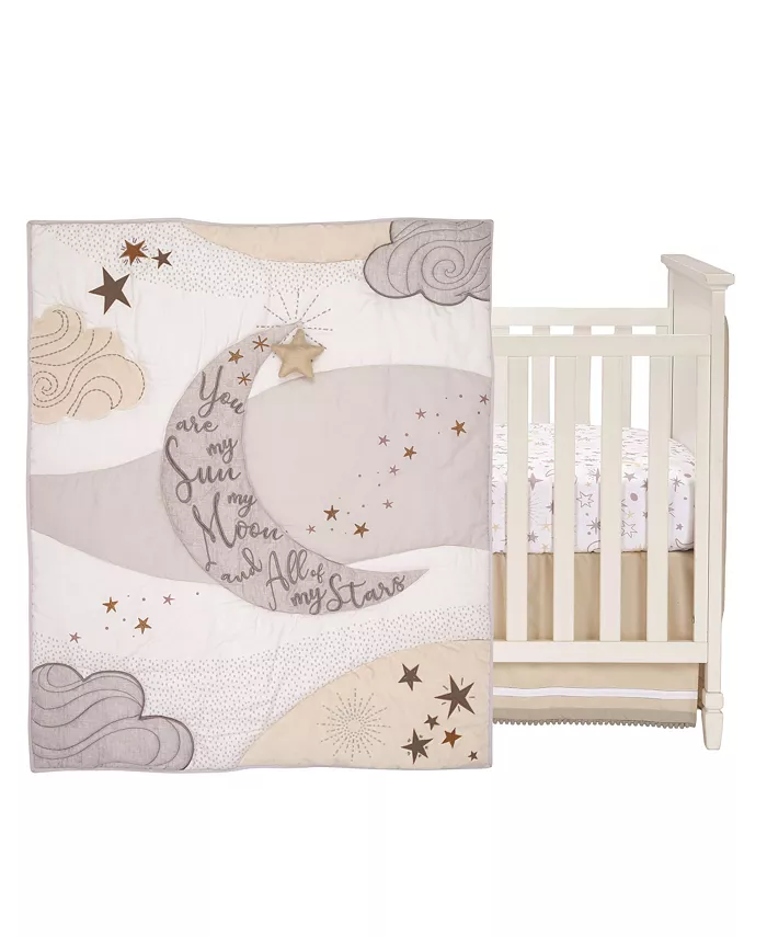 Lambs and Ivy Goodnight Moon 3-Piece Celestial Nursery Baby Crib Bedding Set