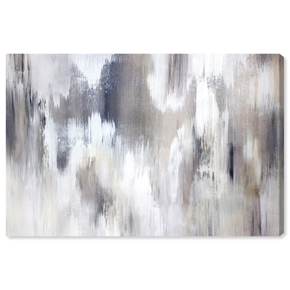 Oliver Gal 'Gentle Falling Shades' Abstract Wall Art Canvas Print   Gray  White