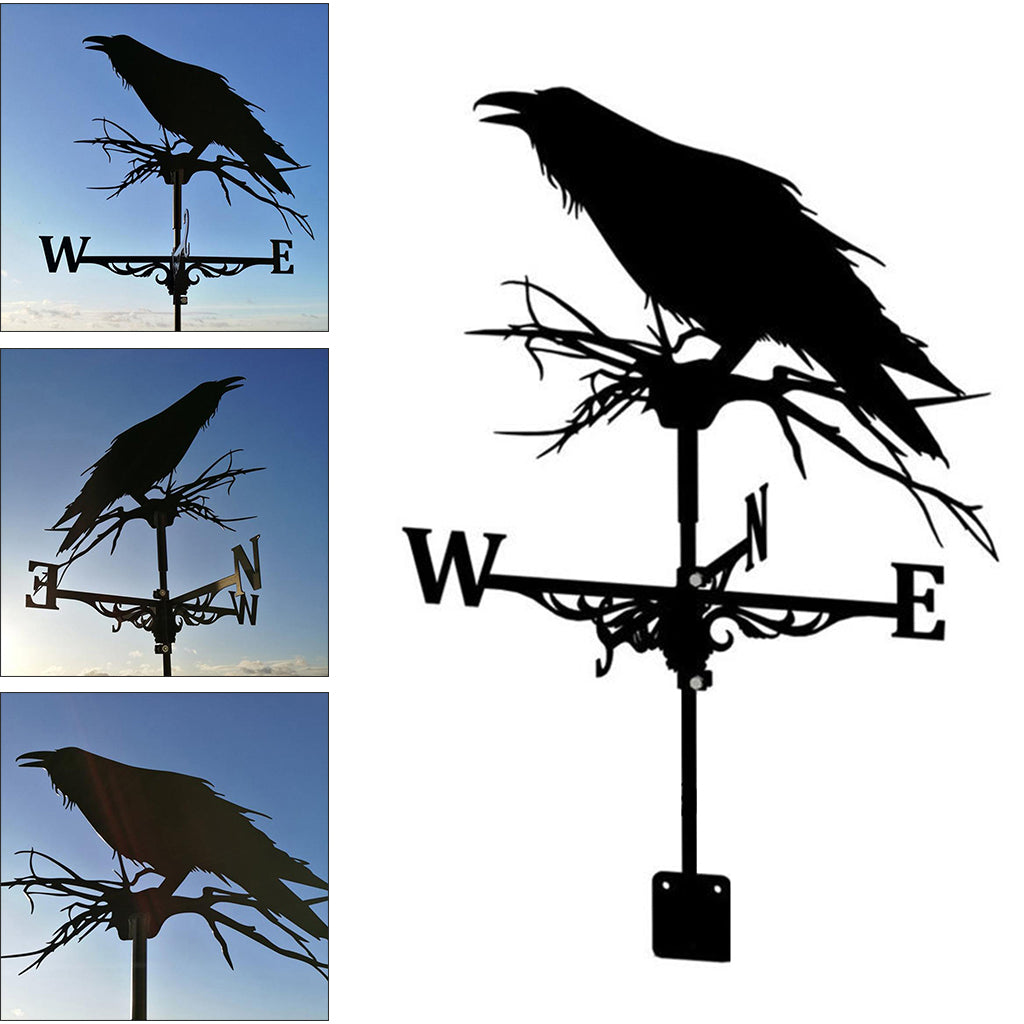 Weather Vane with Scene Garden Measuring Tool Crow