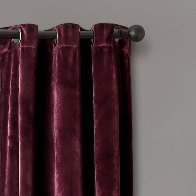 Set Of 2 Prima Velvet Light Filtering Window Curtain Panels Lush D cor