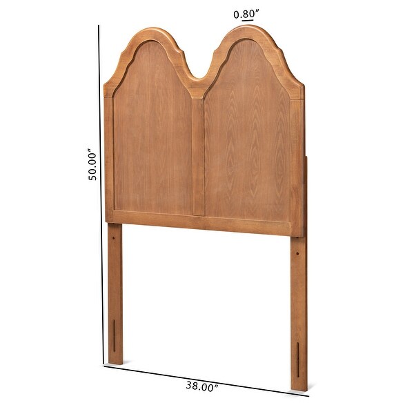 Tobin Vintage Classic Ash Walnut Wood Arched Headboard - - 32969793