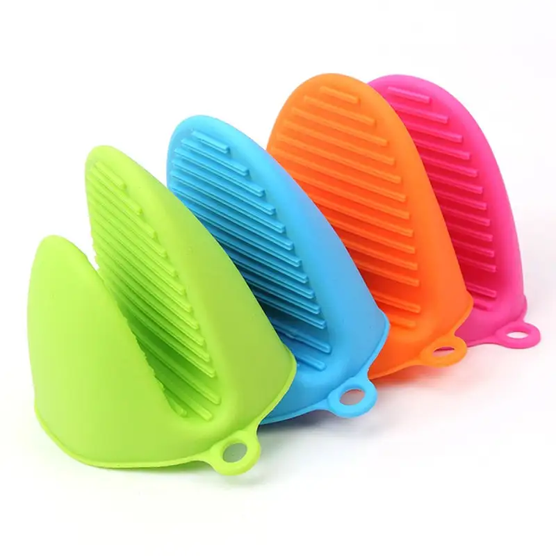 New Thicken Food Grade Silicone Anti-Hot Gloves Bowl Folder Kitchen Heat Insulation Plate Folder Baking Oven Hand Clip Mitts