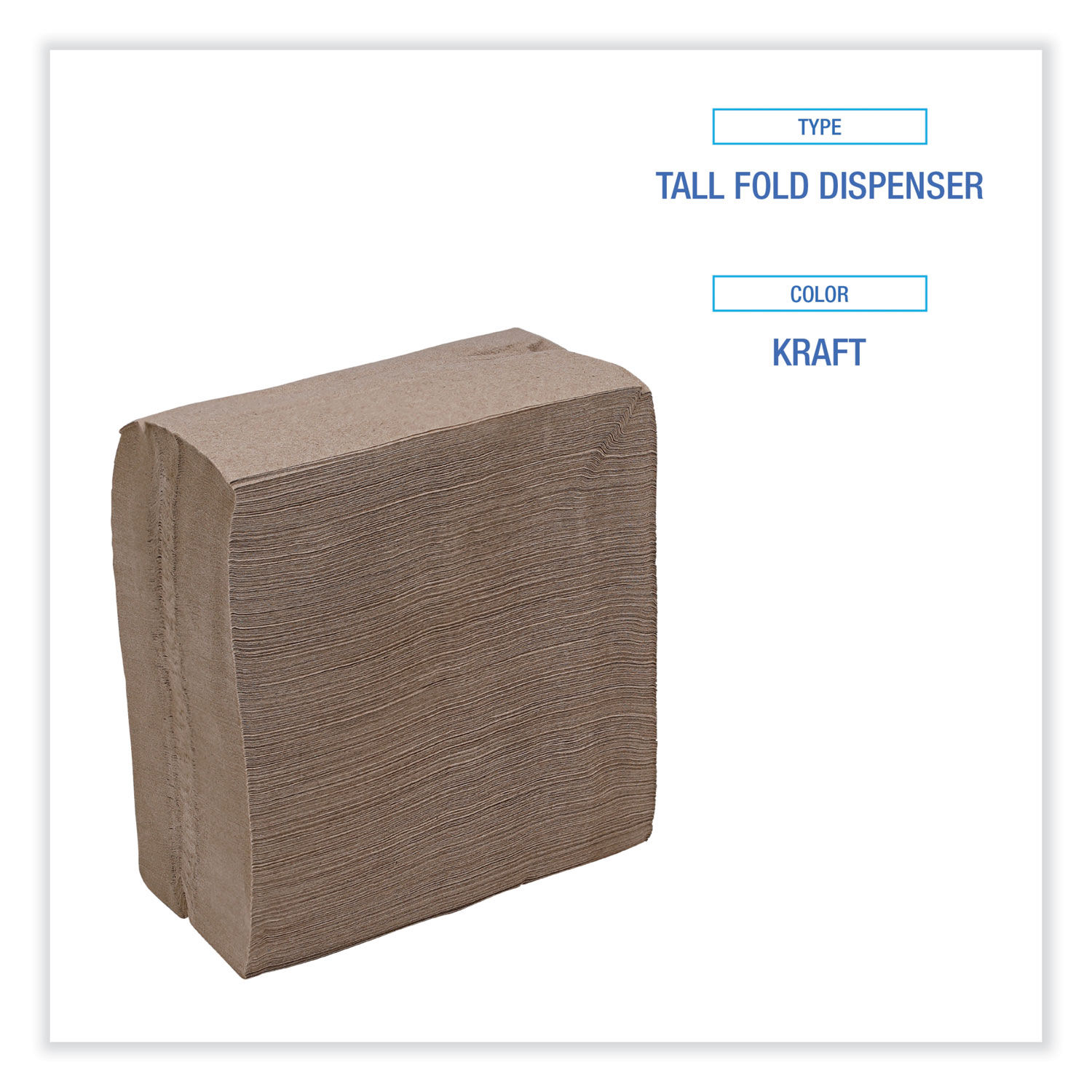 Tall Fold Dispenser Napkins by Boardwalkandreg; BWK8303K