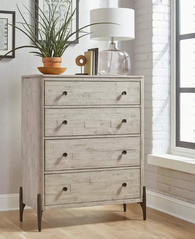 Zane Parchment Tan Chest of Drawers