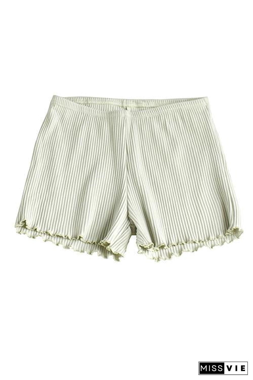 Solid Ruffles Shorts