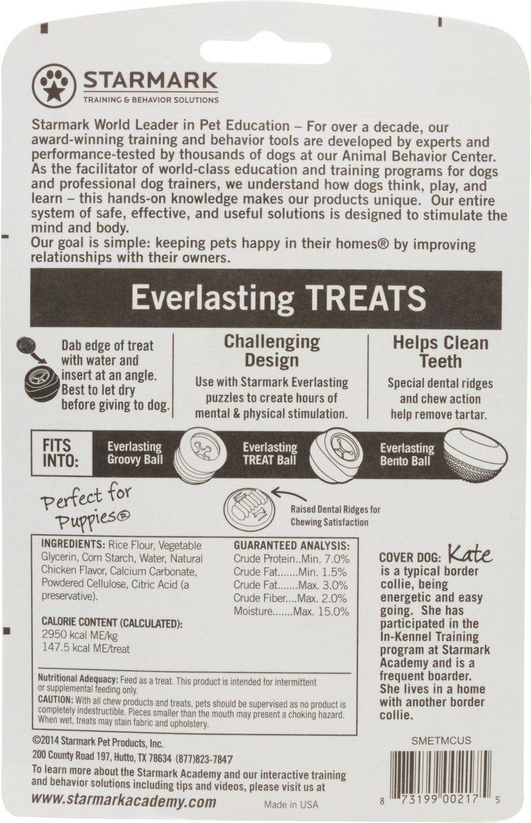 Starmark Everlasting Chicken Flavored Dental Dog Treats， Medium