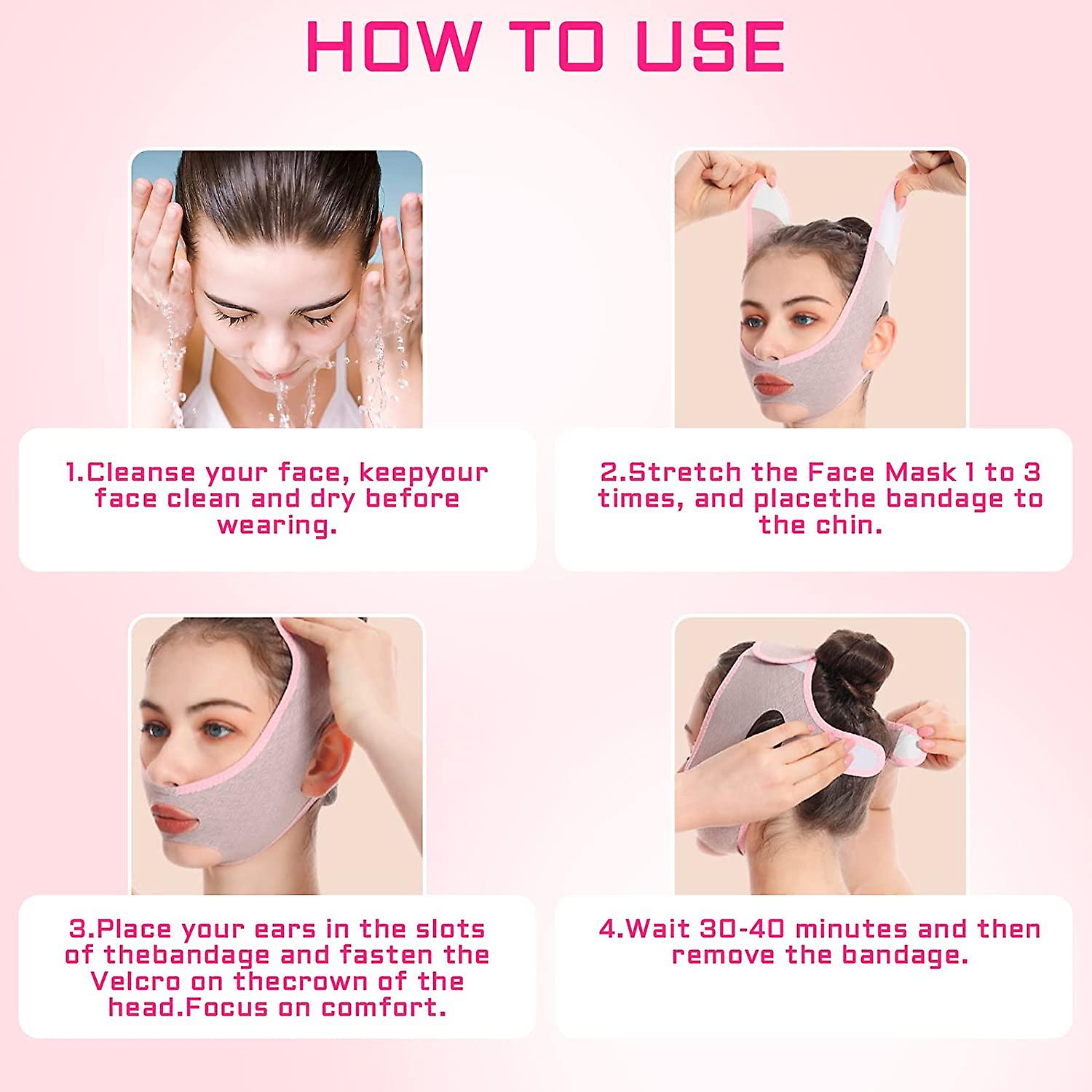 Beauty Face Sculpting Sleep Maskv Line Lifting Mask Facial Slimming Strap，double Chin Reducer， Chin Up Mask Face Lifting Belt