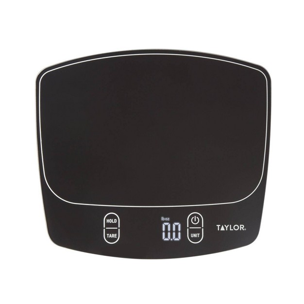 Taylor Waterproof Digital Kitchen 11 Lb Food Scale Black