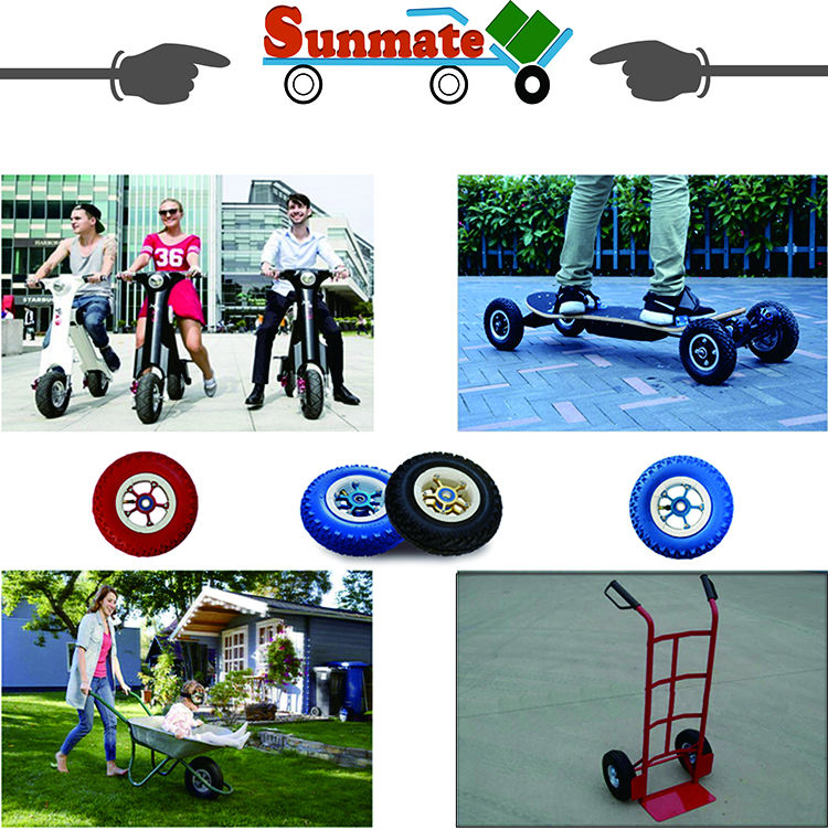 Suited for outdoor use scooters utility carts inflatable rubber tire aluminum spoke sand balloon wheel