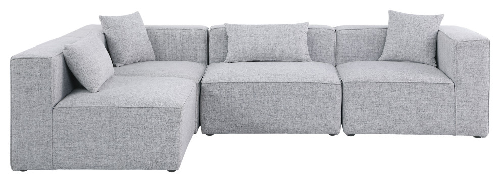 Cube Upholstered Modular Sectional   Transitional   Sectional Sofas   by Meridian Furniture  Houzz