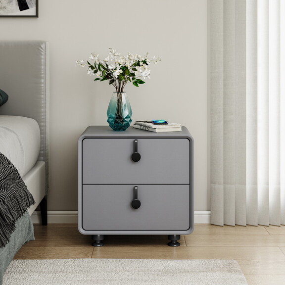 Gray Wood Nightstand W997123526