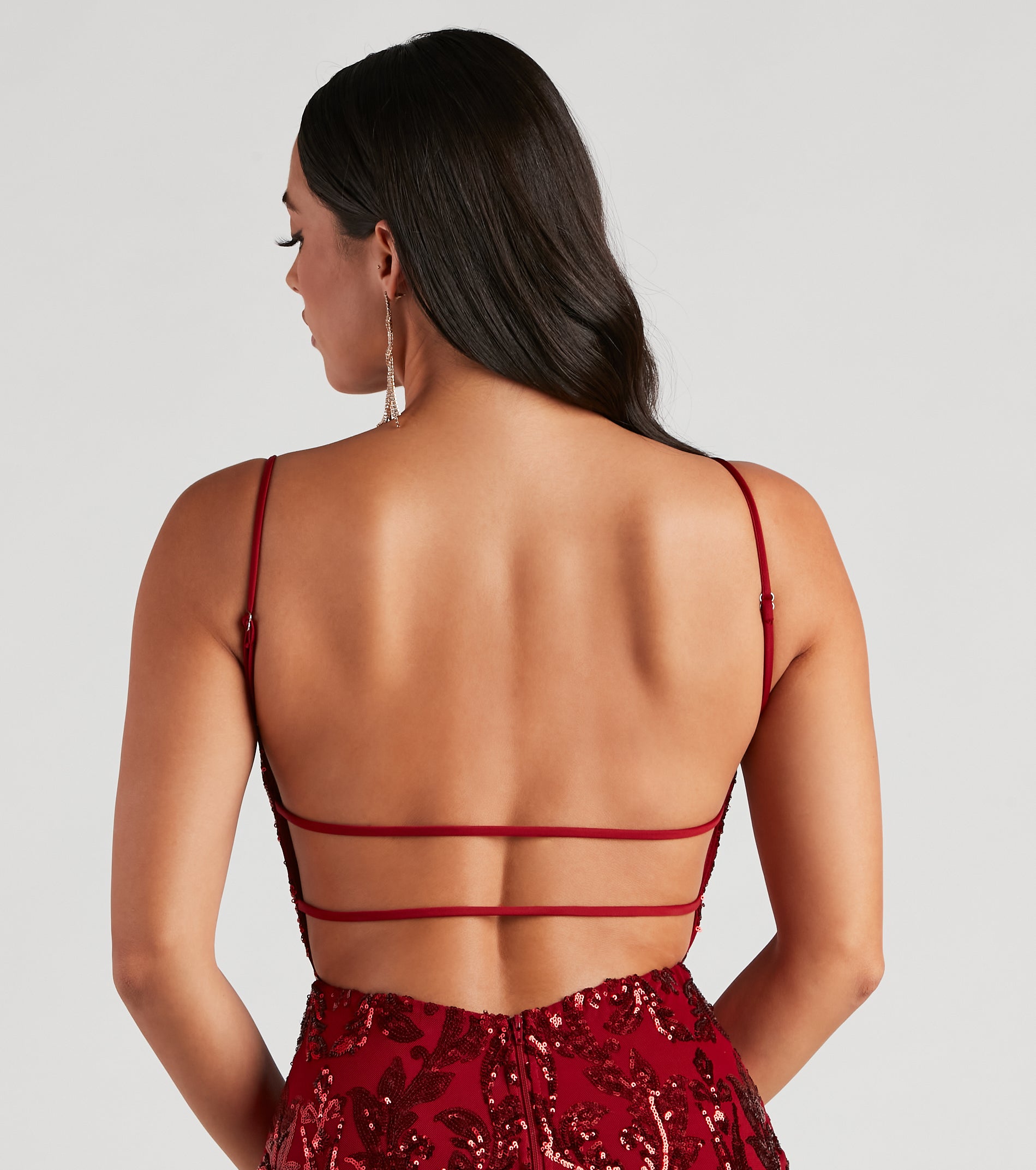 Jenelle Formal Sequin Open Back Dress