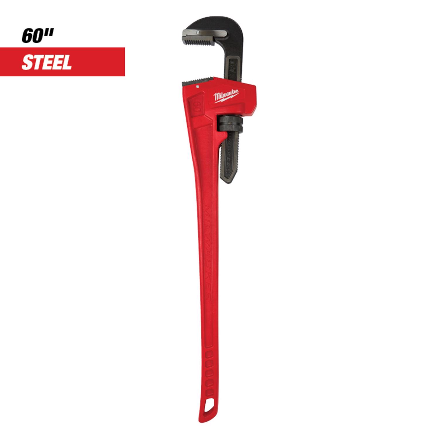 MW 8 in. Pipe Wrench Black/Red 1 pc