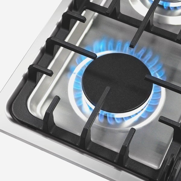 36 in. Gas Cooktop in Stainless Steel with 6 Italian Made Burners - 36 in.