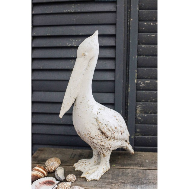 Resin Pelican Rust White Finish Storied Home