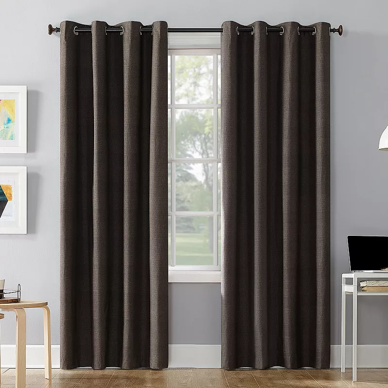 Sun Zero Cameron 100% Blackout Thermal Insulated Grommet Single Curtain Panel