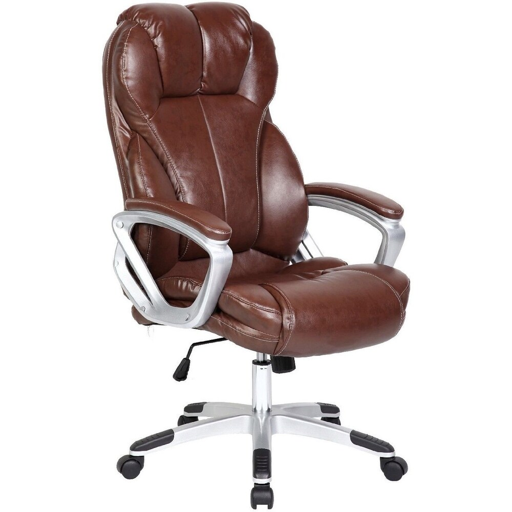 Ergonomic High Back Executive Office Chair  Conference Room Rolling Armchair with Tilt and Lumbar Support