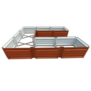 108 inch by 108 inch U Shaped Copper Metallic Metal Planter Box PTTM9x9x18-COPPERMETALLIC
