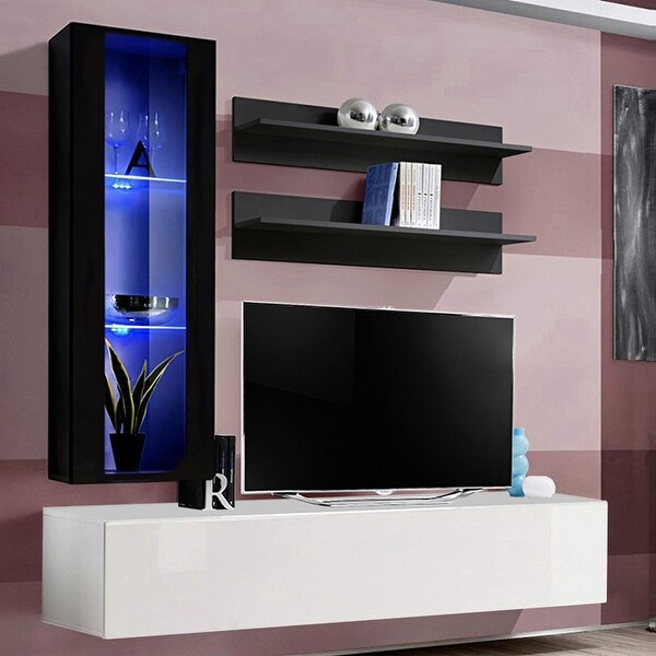 Fly H2 30TV Wall-mounted Floating Modern Entertainment Center Set