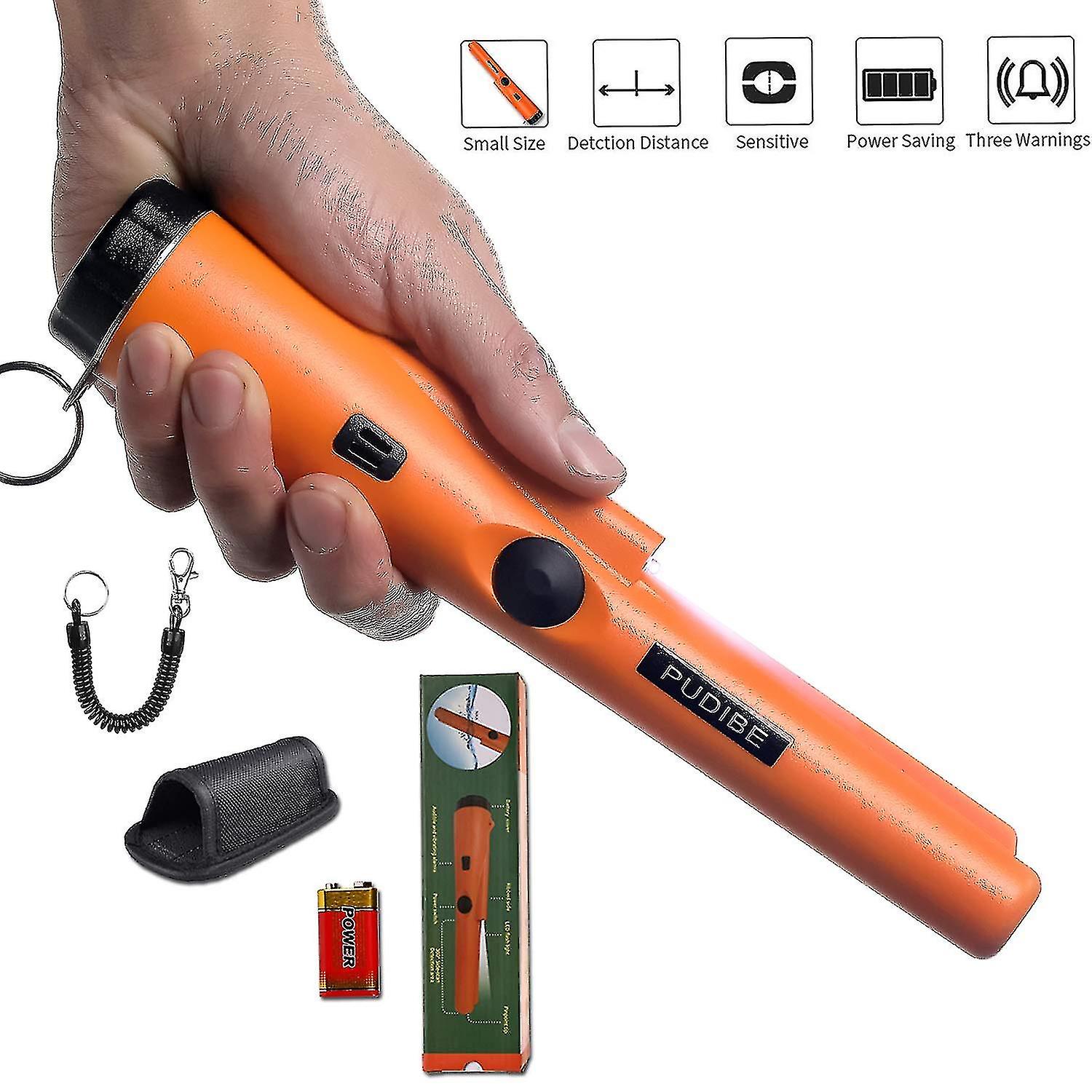 Fully Waterproof Metal Detector Pinpointer Include A 9v Battery