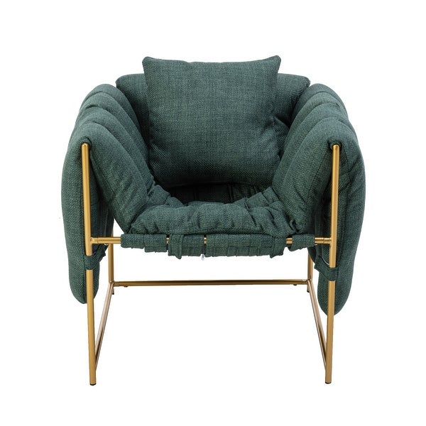 Linen Upholstered Armchair With a Pillow