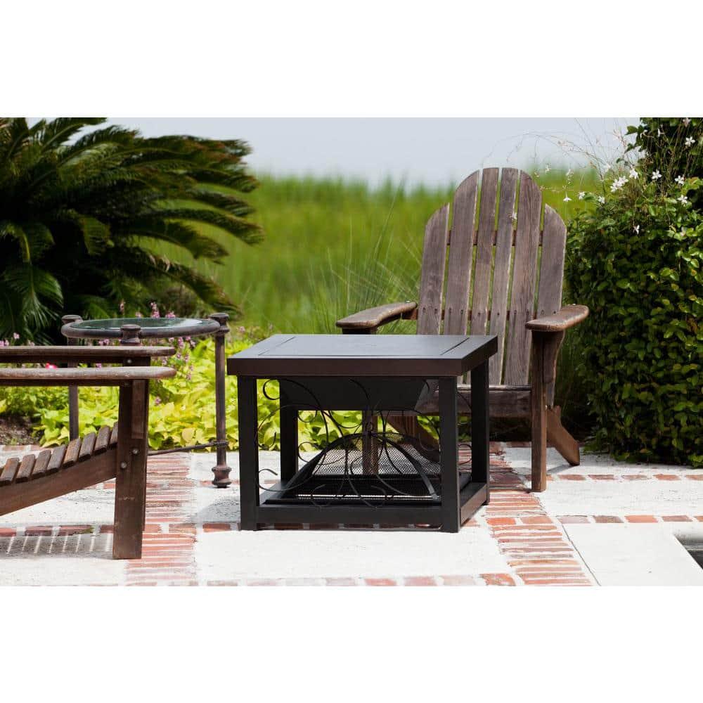 Fire Sense Hammer Tone Bronze Cocktail Table Fire Pit