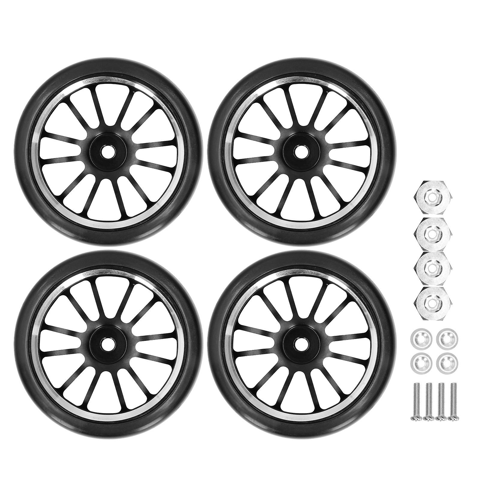 4pcs Aluminum Alloy Drift Tire Rc Car Accessories Fit For Wpl D12 1/10 Rc Truck 63mm