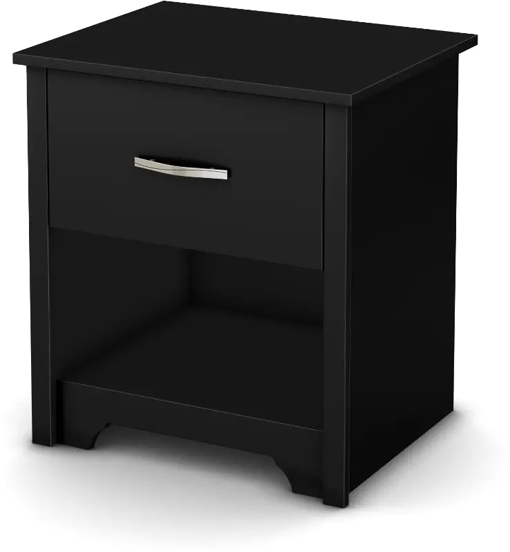 Fusion Black Nightstand - South Shore