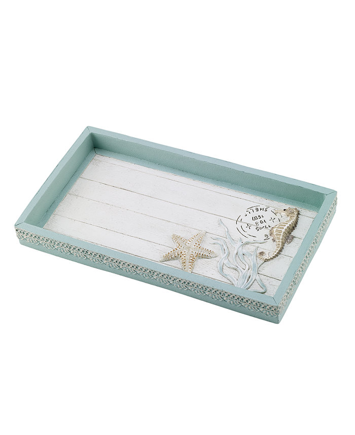 Avanti Farmhouse Shell Textured Resin Bathroom Tray