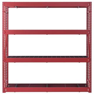 Husky 4-Tier Industrial Duty Steel Freestanding Garage Storage Shelving Unit in Red (77 in. W x 78 in. H x 24 in. D) N2W772478W4R