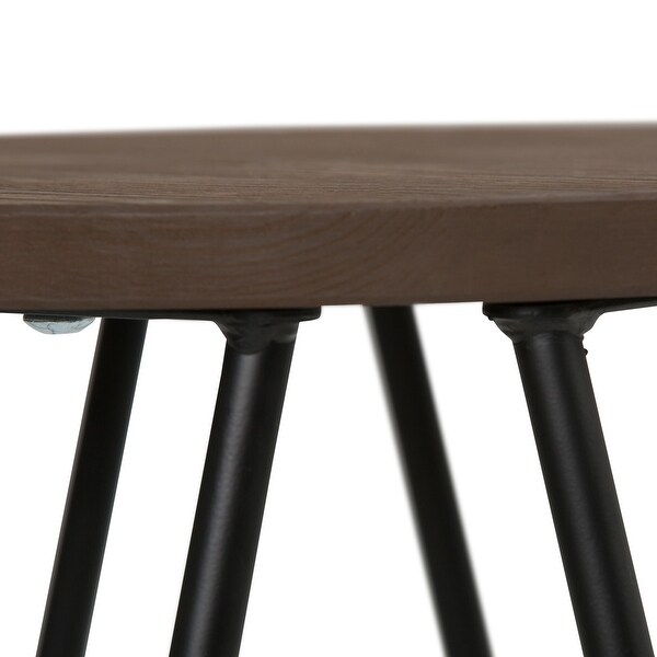 WYNDENHALL Kendall Industrial Metal Counter Height Stool with Wood Seat