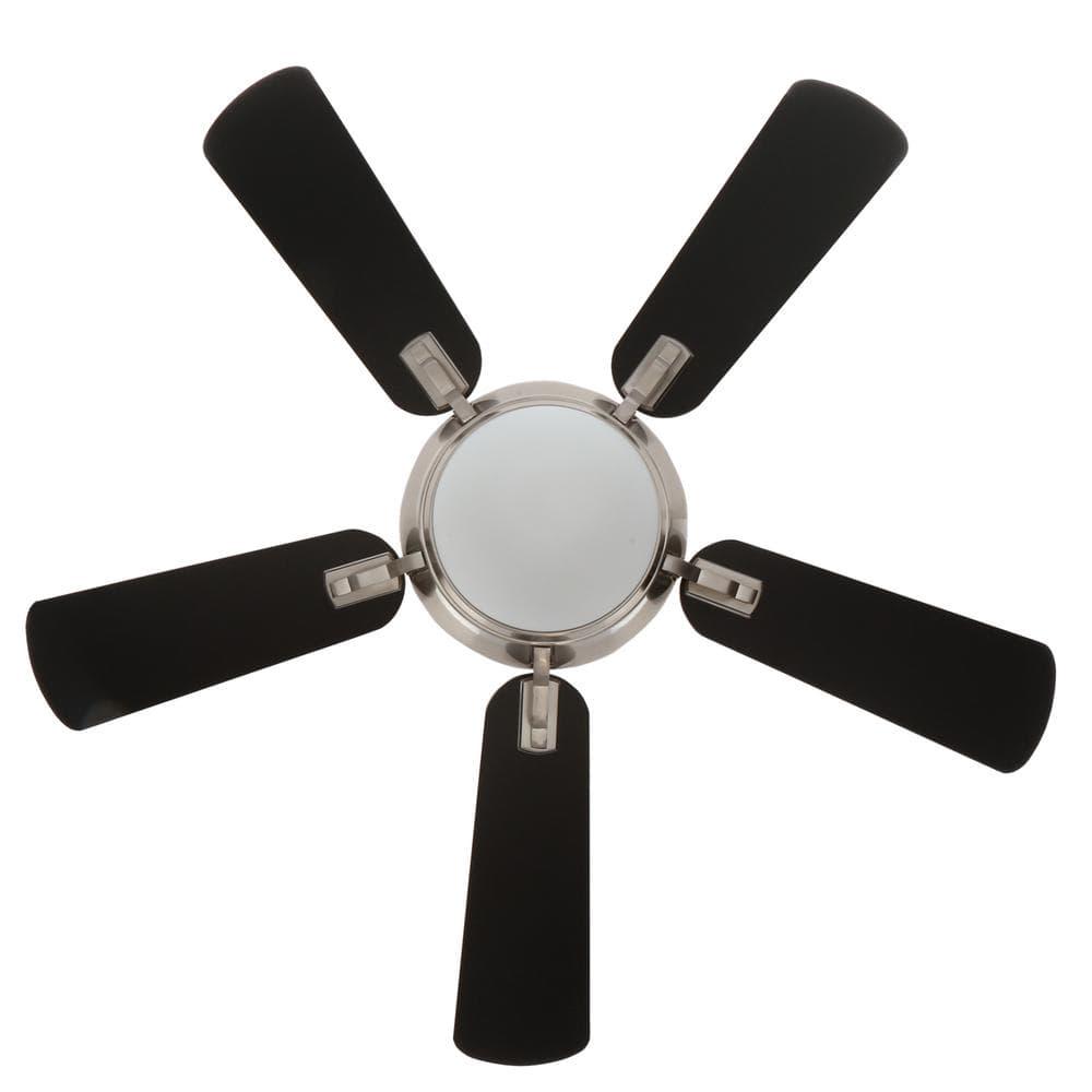 Hampton Bay Midili 44 in Indoor LED Brushed Nickel Dry Rated Ceiling Fan with 5 Reversible Blades Light Kit and Remote Control