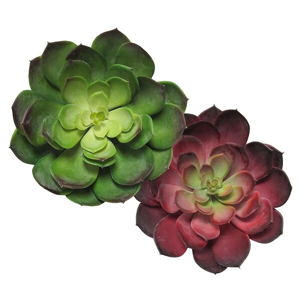 Large Artificial Lotus Succulent Stem Plant Greenery Pick Spray Branch 8.5in