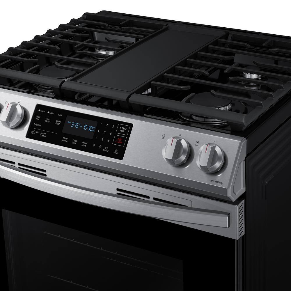  30 in. 6 cu. ft. Slide-In Gas Convection Range Oven in Fingerprint Resistant Stainless Steel NX60T8311SS