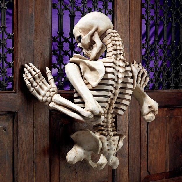 Design Toscano Ascending Evil Climbing Skeleton Wall Sculpture