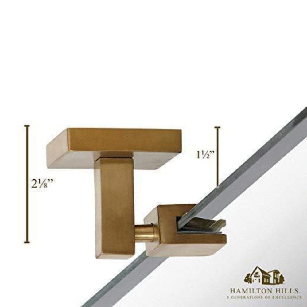 Rectangle Square Gold Pivot Mirror 24